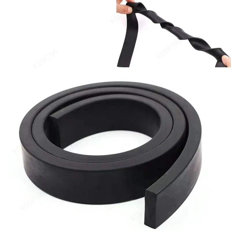 Solid Rubber Flat Seal Strip Anti-collision Wear-resistant Pressure Glass Gasket Square Strip Shock-absorbing Buffer Rubber Pad