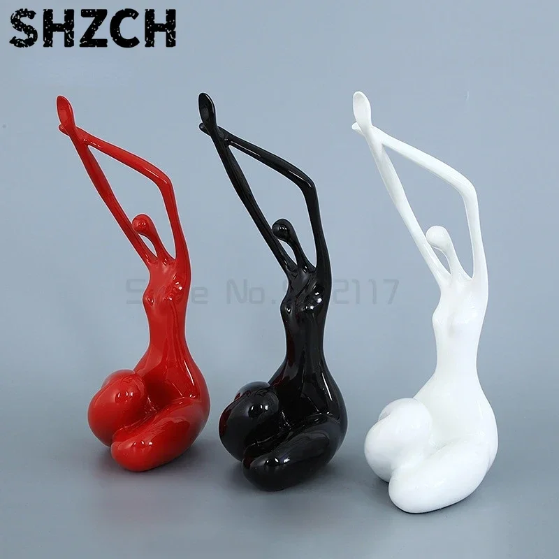Sculptural Beaut Abstract Female Form Art  Handcrafted Polyresin Nude Belle Decorative Figurine for Living Spaces