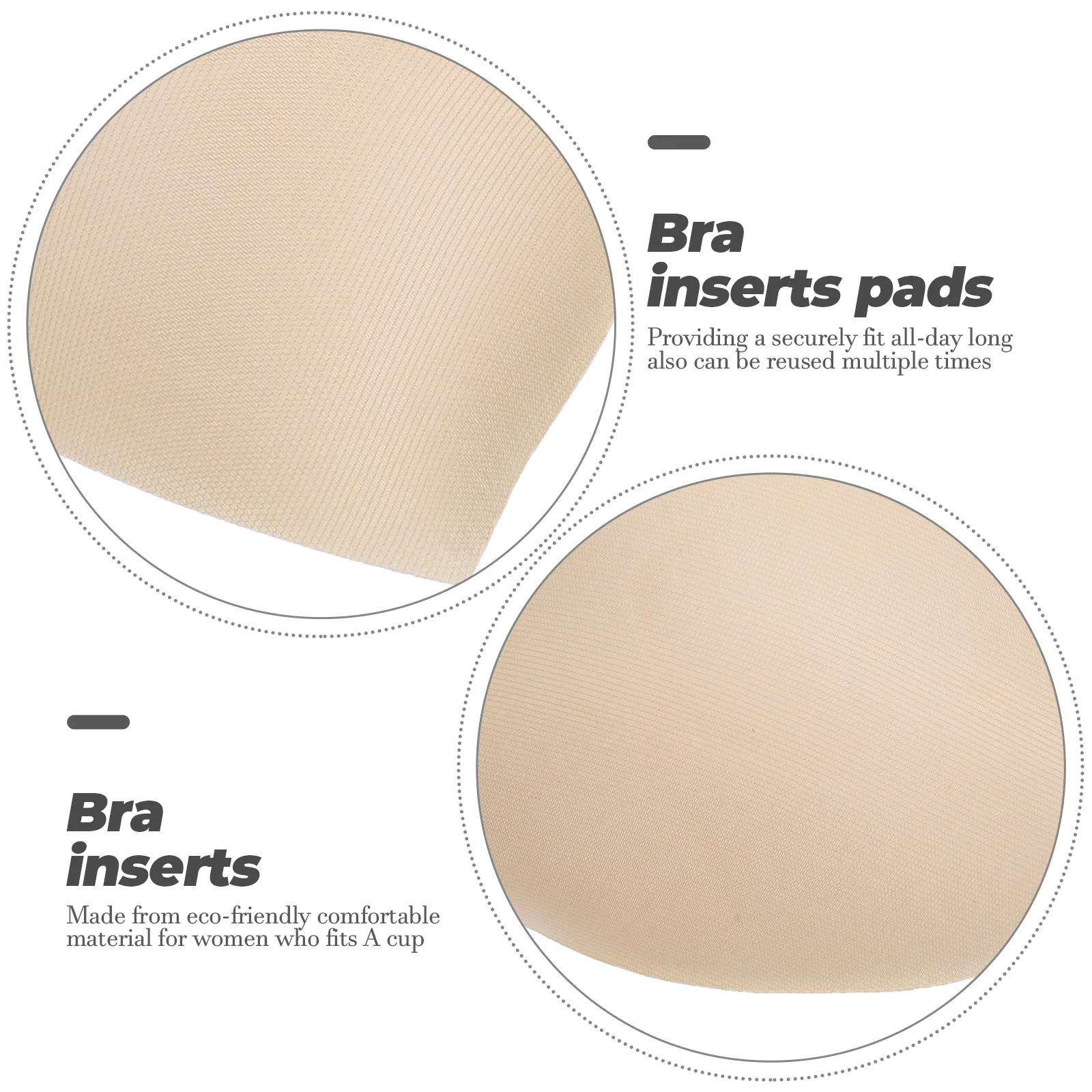 

Wireless Removable Eco-Friendly Reusable Chest Pads For A Cup Women Lightweight Travel Friendly Invisible Bra