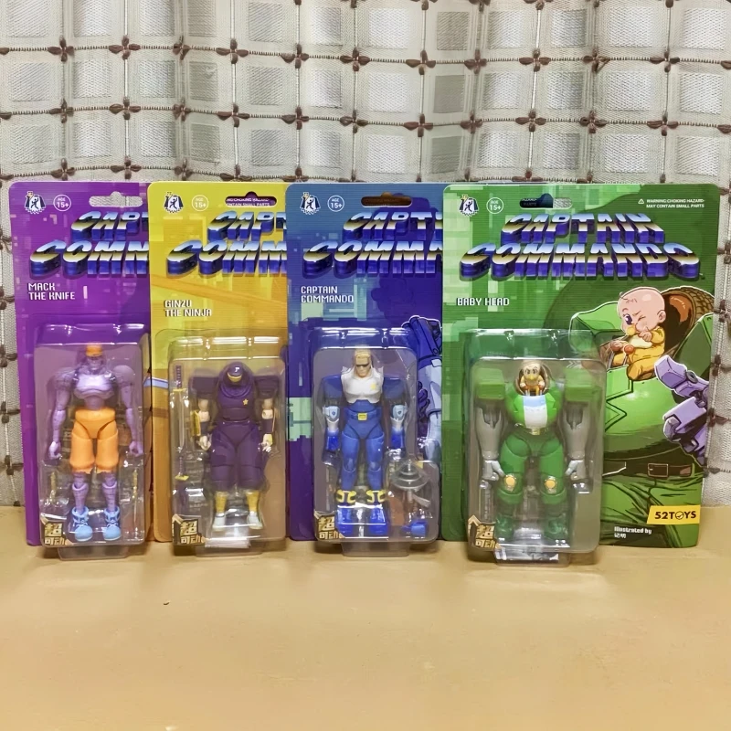 

52toys Captain Commando 1/18 Фигурка Mack The Knife Ginzu The Ninja Baby Head Аркадная игра Экшн-кукла Игрушка Подарки на день рождения и Рождество