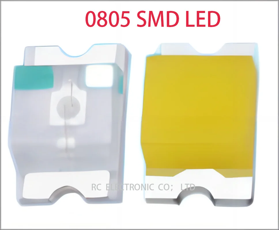 100PCS 0805 SMD Led diodes  Warm Red yellow blue green  warm white Pink orange RGB 2 PLCC-4 Lamp Light Beads Emitting