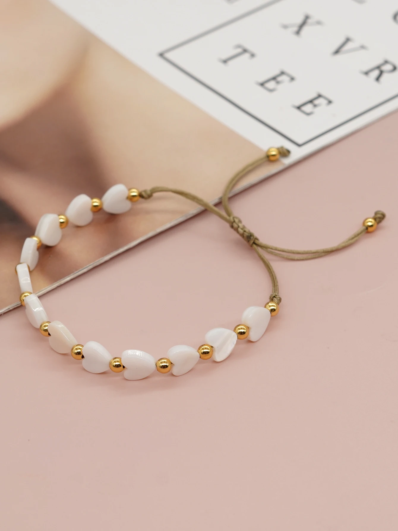 Go2boho Bohemian Beads Bracelets Handmade White Shell Heart 18K Gold Plated Bead Stack Jewelry Holiday Hawaii Trendy For Women