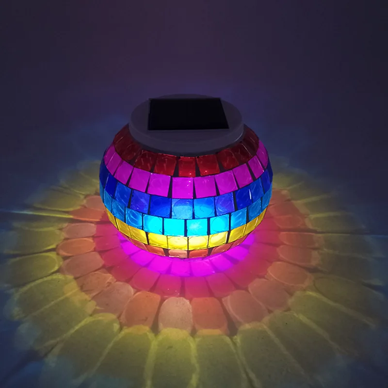 Solar bunte Mosaik Garten leuchten
