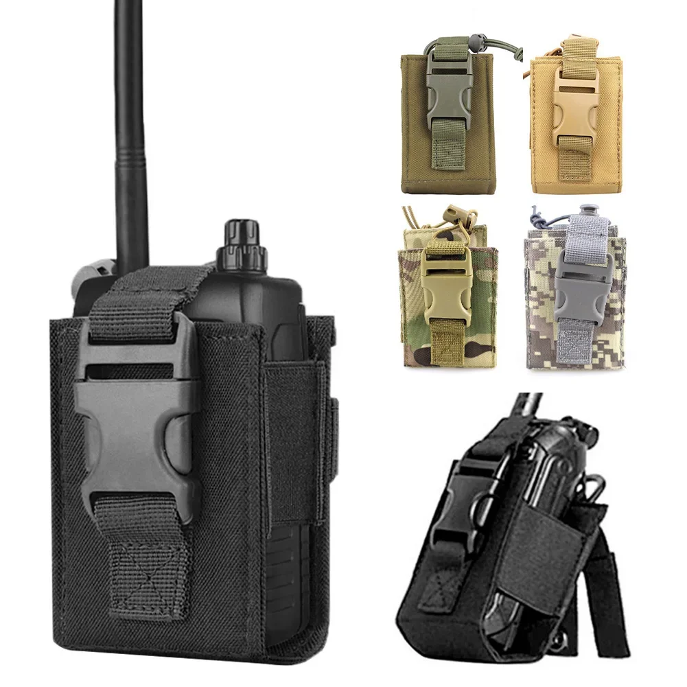 

600D Tactical Molle Radio Walkie Talkie Pouch Waist Pocket Portable Interphone Holster Carry Bag Walkie-Talkie Case Holder