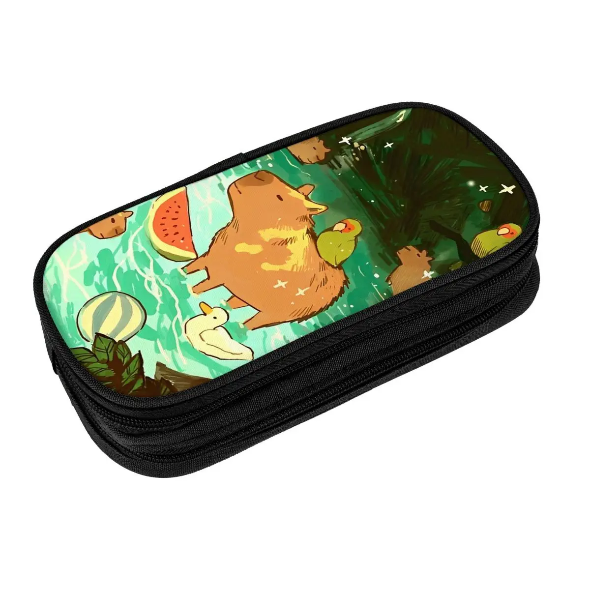 Cute Capibara Capybara Pencil Cases Creative Pen Box Bags for Student Big Capacity Office Cosmetic Pencilcases