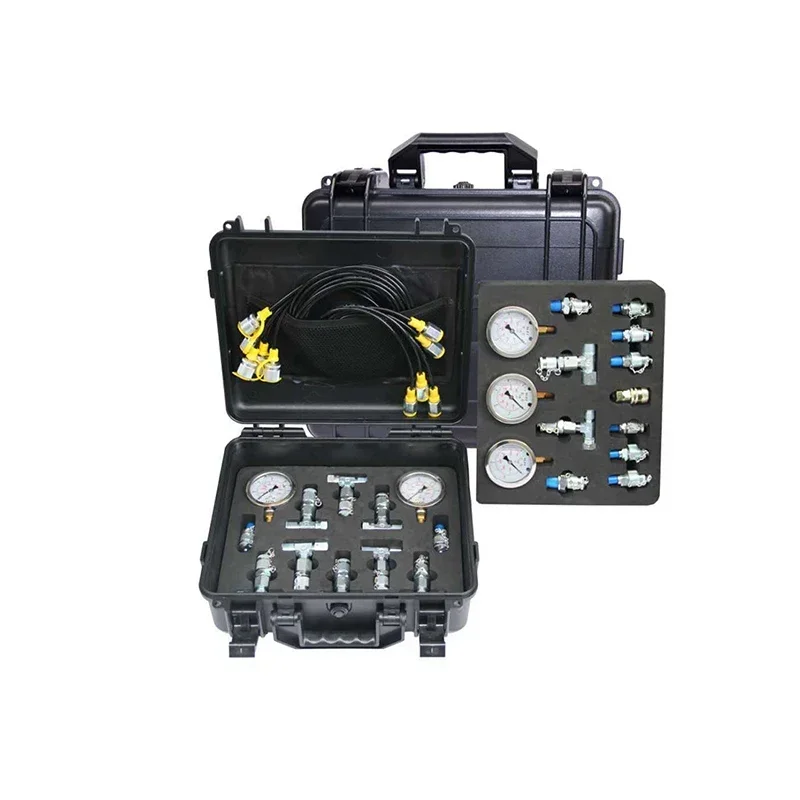Portable Hydraulic Pressure Gauge Kit Excavator Engine Parts Diagnostic Test Tool For Construction Machinery Smelting Industry