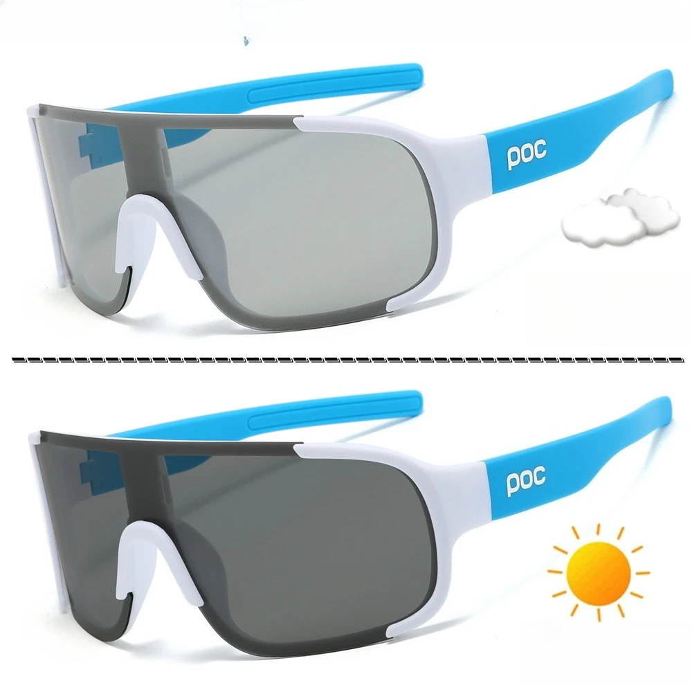 POC Tag- und Nacht-Fahrradbrille mit Farbwechsel. Winddichte Schutzbrille für Outdoor-Sportarten, Laufen und Marathon.
