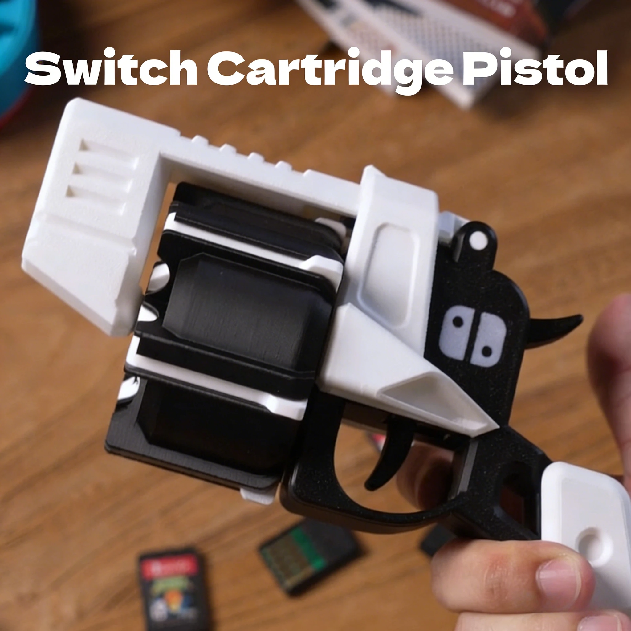 Switch Cartridge Storage Revolver Toy Gun PortableGame Card Case Storage Box Fun Board Game Accessories Ornament Creative Gift