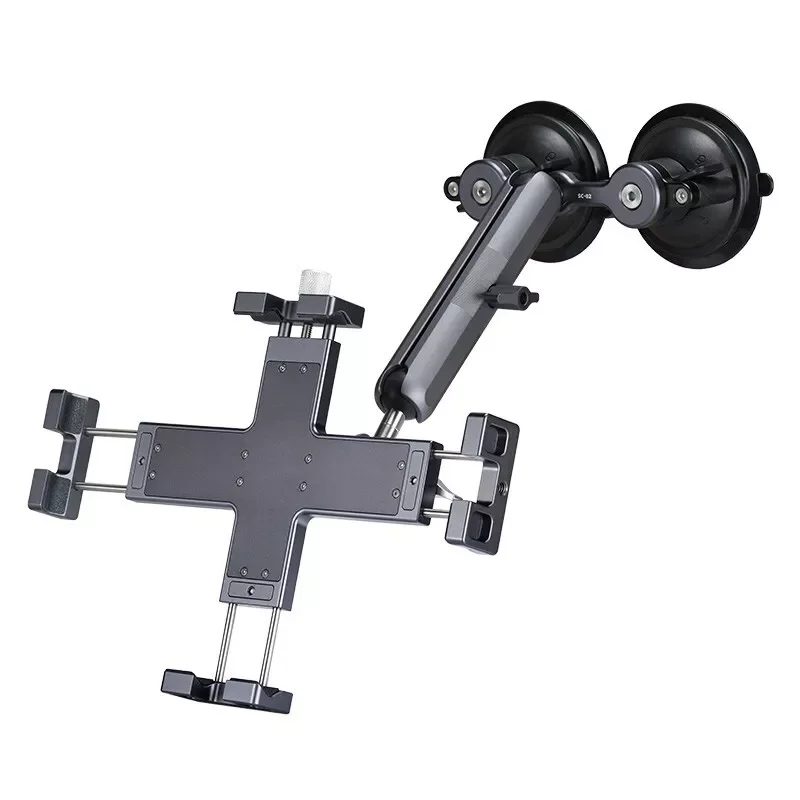 Aluminum Alloy Lightweight Flexible 360 Degree Rotated Tablet Holder Suction Cup Mount Car Mount Design iPad Compatible