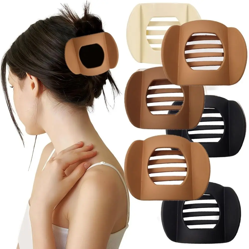 Fashion Square Hair Clips Strong Hold Plastic Claw Clip Neutral Colors Nonslip Hair Claw Clip for Women