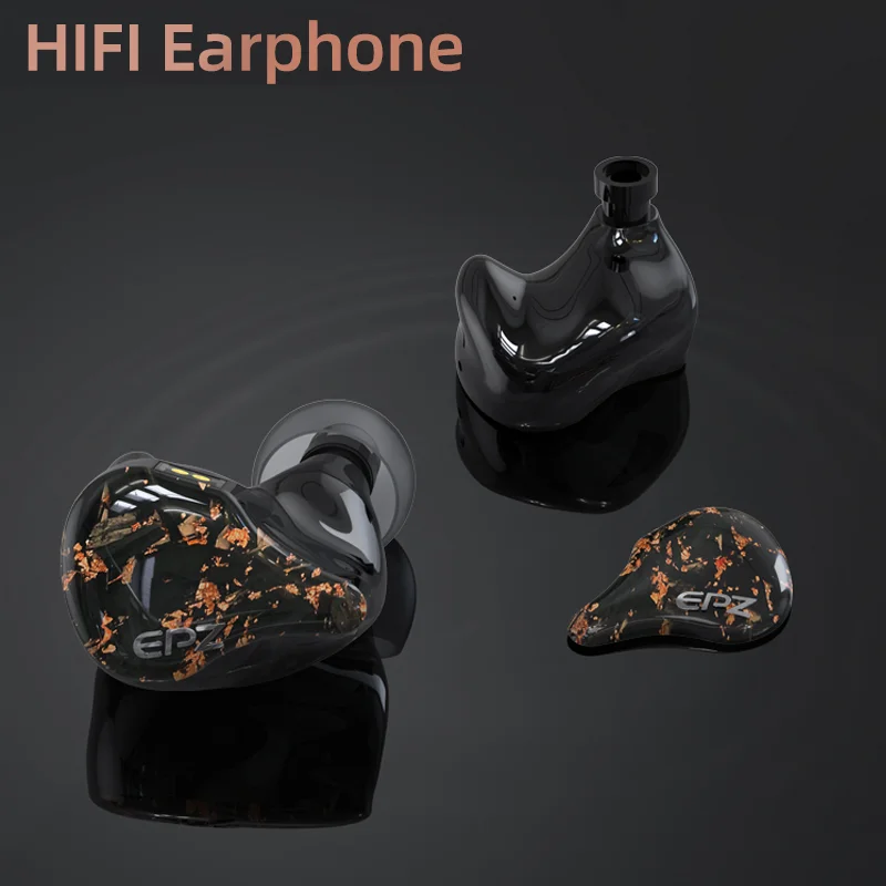 EPZ Q1 In Ear Wired Earphones Resin Balanced Armature HIFI Bass Monitor Headphones Noise Cancelling Earbuds Sport Headset