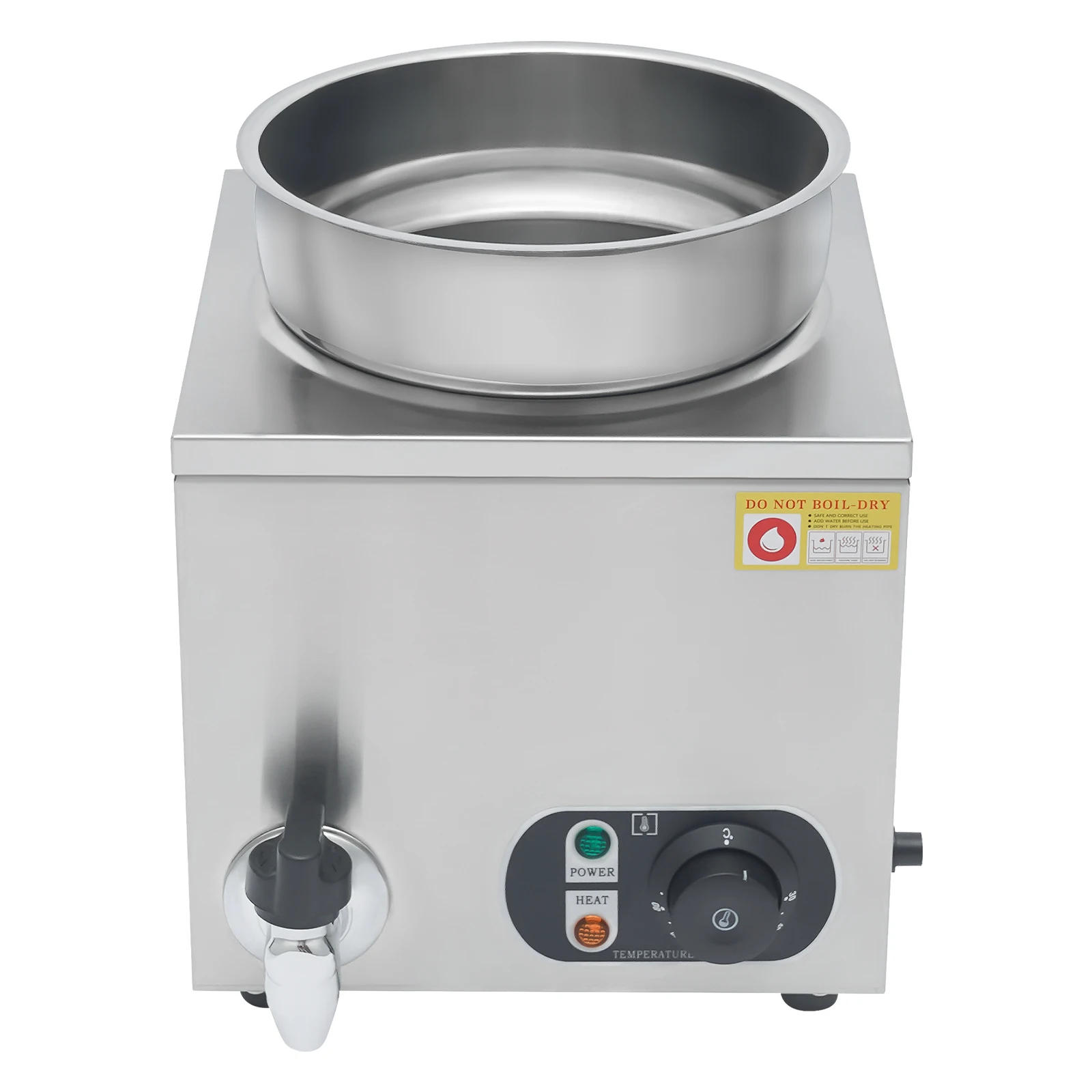 7L/1.85Gal Commercial Soup Warmer, Electric Cheese Dispenser 300W Cheese Warmer Dispenser
