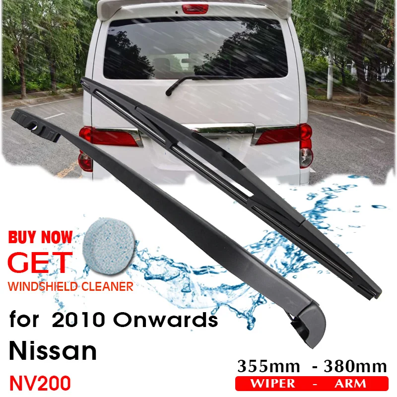 

BROSHOO Car Rear Wiper Blades Back Windscreen Wiper Arm For Nissan NV200 Hatchback (2010-) 355mm,Windshield Auto Styling