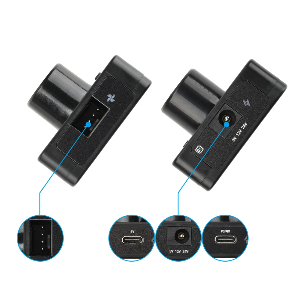 DC5521 Type-C PWM سرعة تحكم تيار مستمر 24 فولت 12 فولت 5 فولت 4Pin محافظ المروحة PD QC شحن سريع إمدادات الطاقة لتقوم بها بنفسك مشعاع تبريد المياه