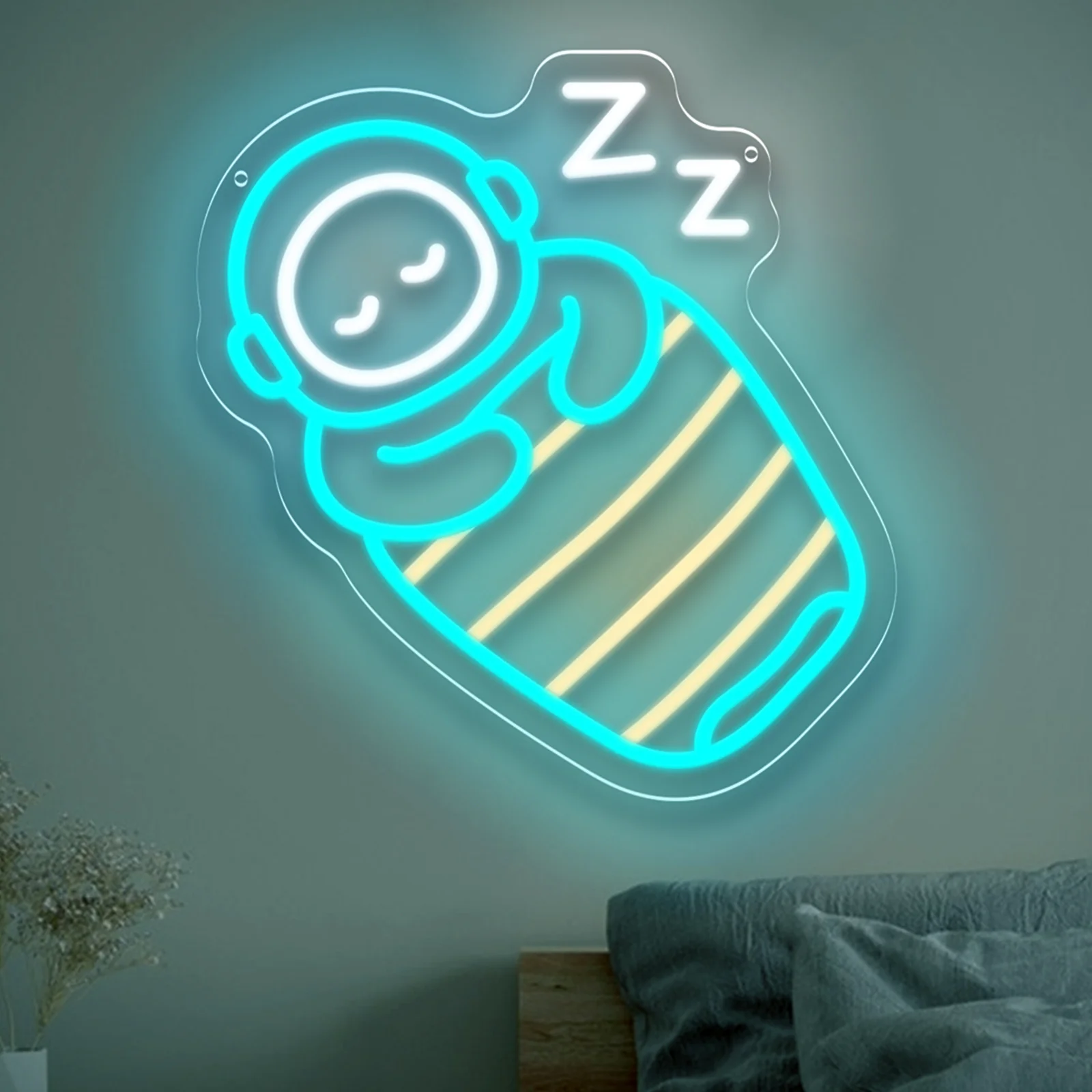 宇宙飛行士のネオンライトサイン、usb調光式ledネオンサイン、寝室、リビングルーム、クラブ、バー、男性の隠れ家、パーティーギフト、壁飾り