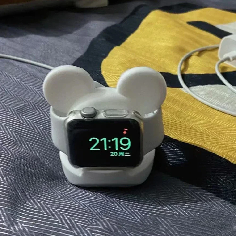 Soporte de escritorio para Apple Watch Series 8, 7, 6, SE, 5 y 4, cargador de silicona iWatch, 45mm, 44mm, 42mm, 41mm, 40mm