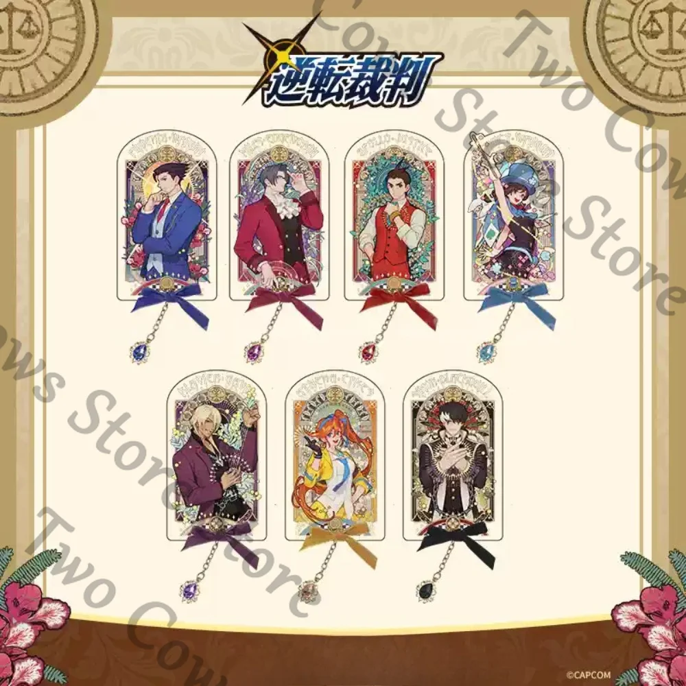 Pendentif en acrylique authentique Ace Attorney Phoenix Wright, décoration de bureau pour les fans d'anime, originalité, assortiment aléatoire, accessoire de collection complet