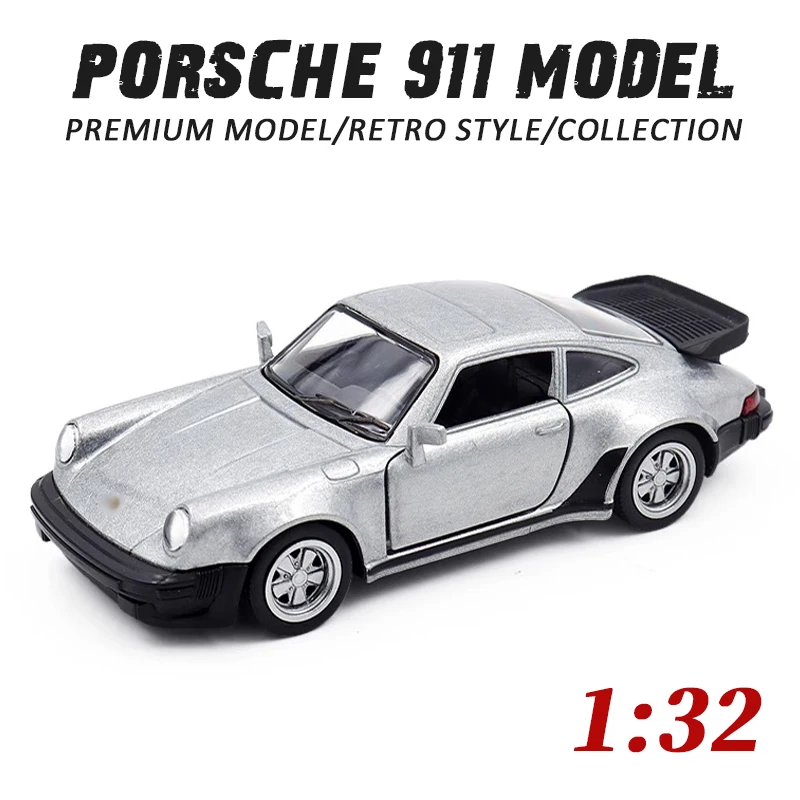 36 Scale 911 Turbo 1987 Toy Vehicle Model cars Diecast Metal Retro Racing Pull Back Collectibles Hobbies Boy Gift Hot Wheels min