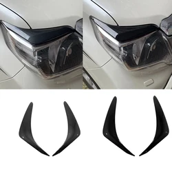 For Toyota Land Cruiser Prado FJ150 FJ 150 2014-2016 2017 Front Headlight Cover Garnish Strip Eyebrow Cover Trim Sticker Styling