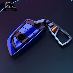PC Car Key Cover Case Shells For Bmw X1 X3 X5 X6 X7 1 3 5 6 7 Series G20 G30 G11 F15 F16 G01 G02 F48 Keyless Bag Accessories