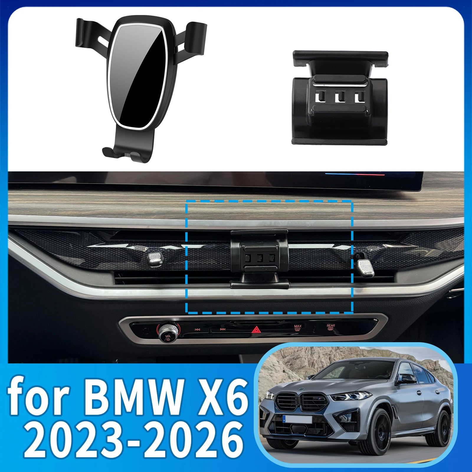 

fit for BMW X6 2023 2024 2025 2026 Anti-Shake Screen Base Phone Holder Mount Stand ​​ Dedicated Car​​ accessoires