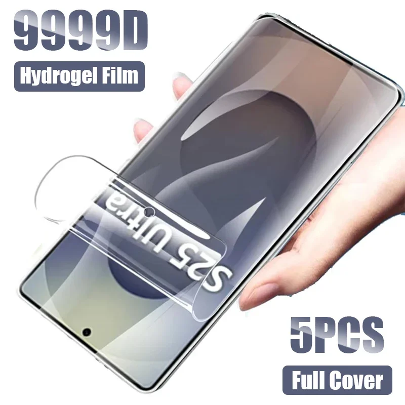 

5PCS Hydrogel Film For Samsung Galaxy S25 S24 S23 Plus S22 Ultra S21 S20 Fe Screen Protector For Samsung A56 A55 A54 A53 A52 A51