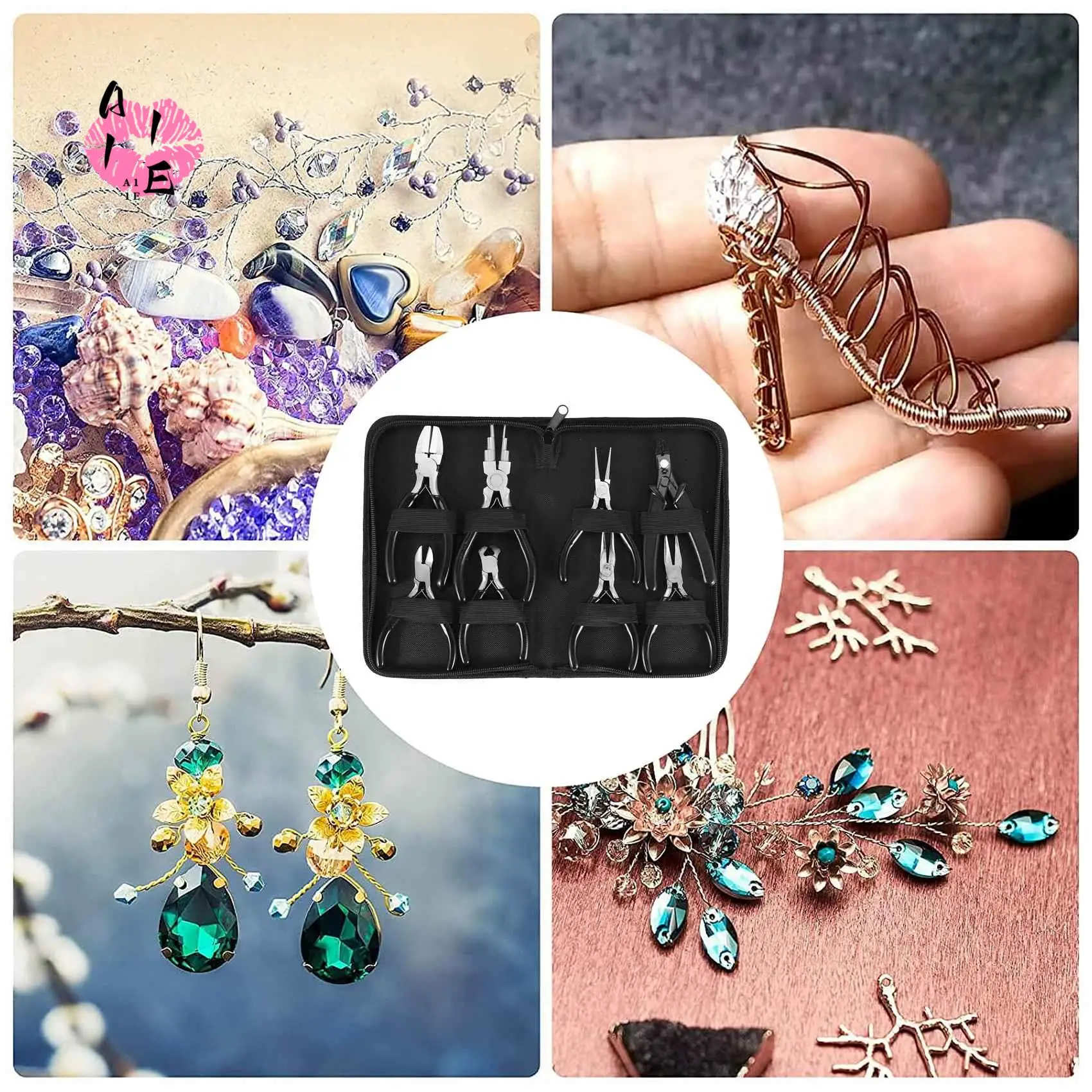 

A11E-щипцы для ювелирных изделий, 8 шт., плоскогубцы для изготовления ювелирных изделий, инструменты, мини-щипцы для ювелирных изделий, набор ювелирных изделий, принадлежности для изготовления ювелирных изделий