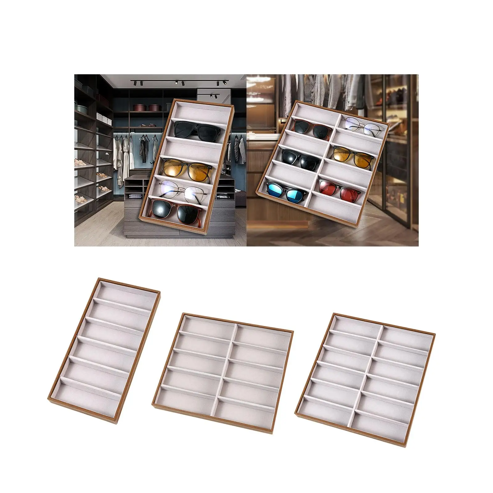 

Поднос для дисплея очков, многофункциональный органайзер, коробка, органайзер для очков, подвеска из бисера, браслет, кольца, оконные дисплеи