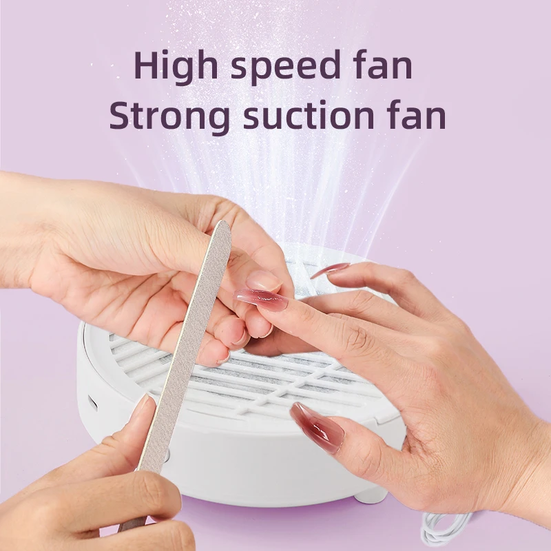 Mini Nail Vacuum Cleaner With Remove Paper Filter USB Strong Suction Nail Dust Collector Extractor Fan Nail Art Salon Equipment