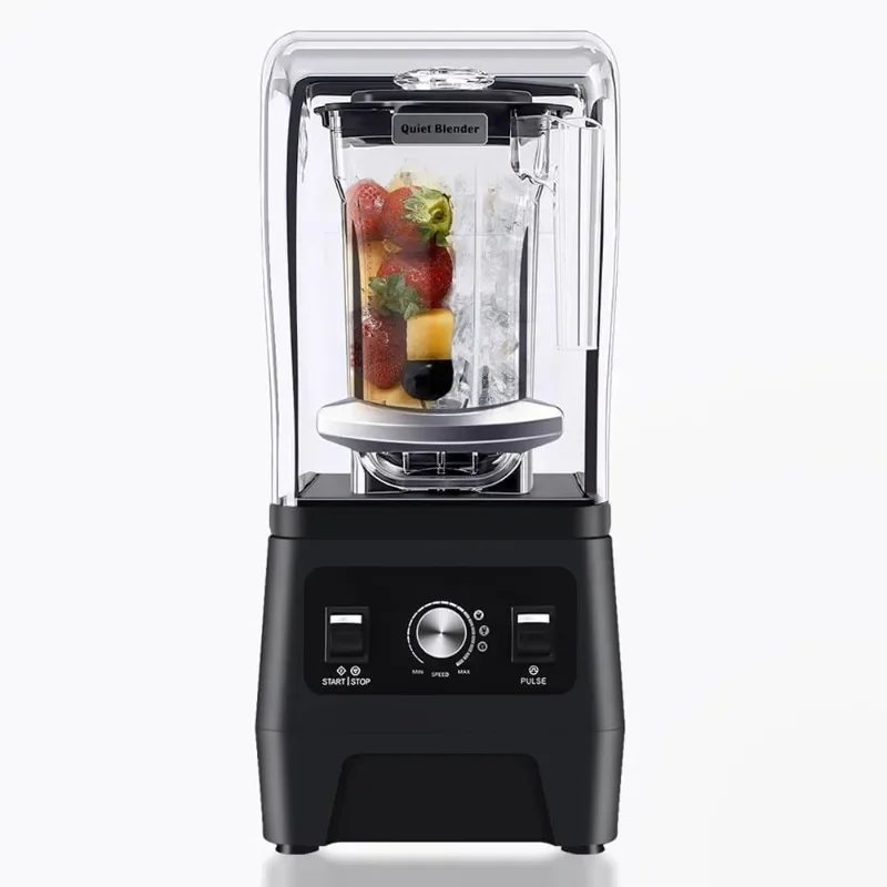 

DPEHO Professional Silent Blender, Commercial Milkshake and Smoothie Blender with Silent Shielding Soundproof Cover