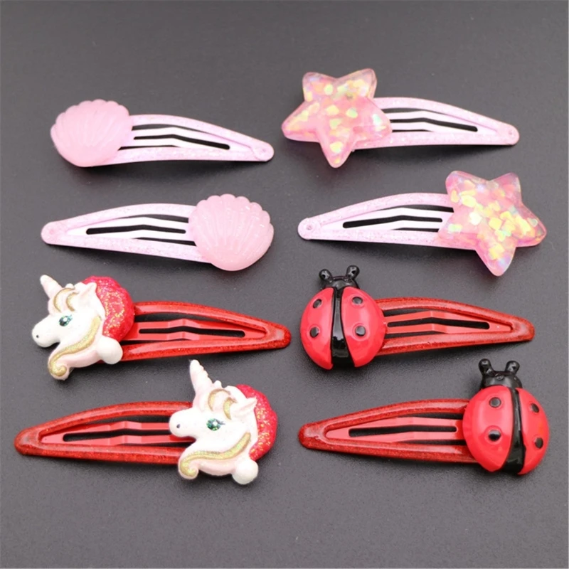 Y2K Punk Girls Hair Pins/ Hair Rope Red Ladybird Hair Clip Stereo Tiaras