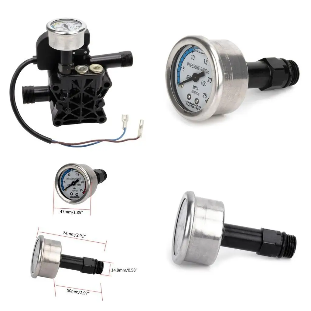 

G6KF Car Wash Pressure Gauge High Pressure Washer Water Accessories Washer