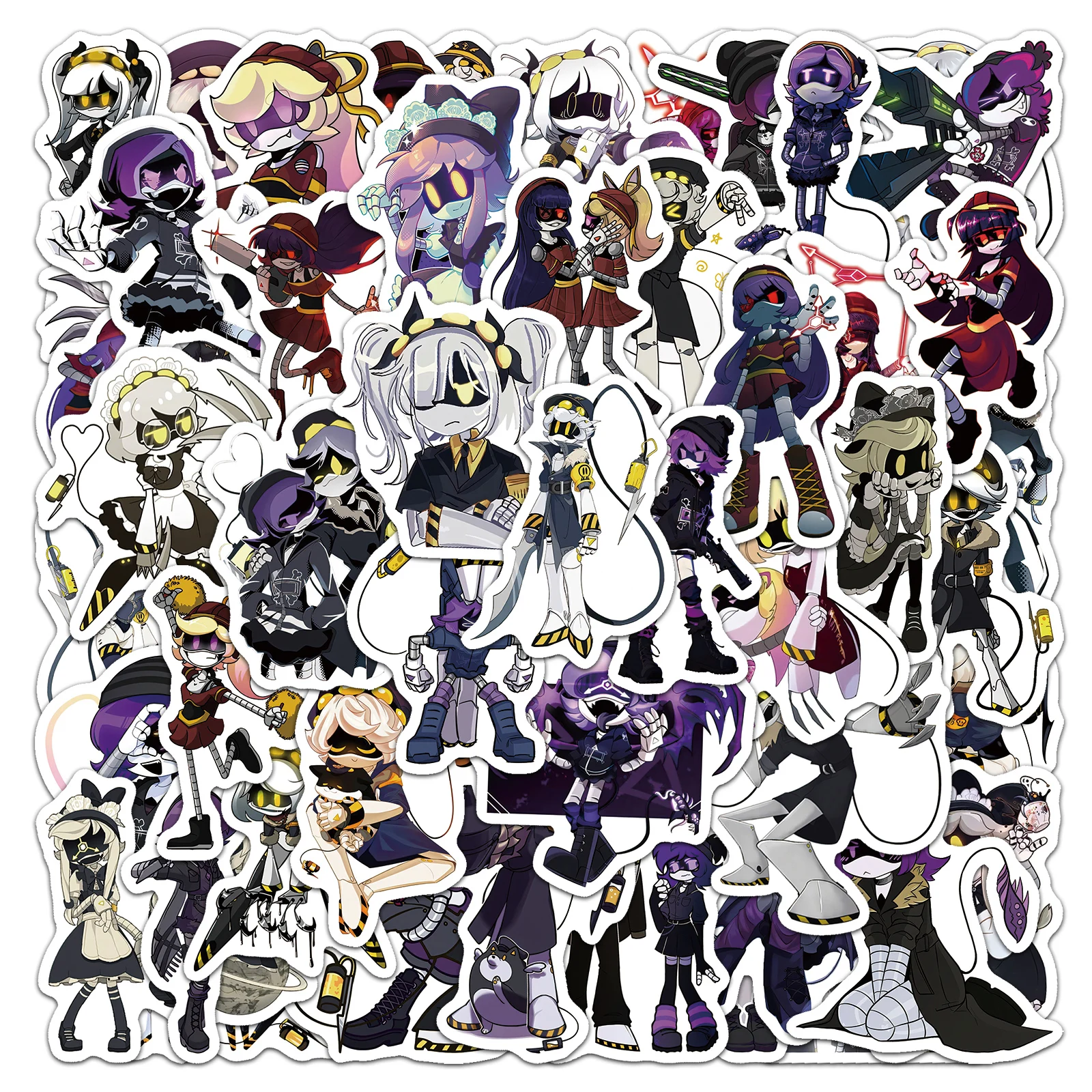 50pcs Murder Drones Cartoon Cute Graffiti Stickers Suitcase Laptop Guitar Skateboard Personalized Decoration Stickers