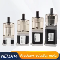 Nema 14 Stepper Motor Gear ratio 5:1 14:1 19:1 40mm Planetary Gearbox High Torque Geared Stepper Motor 1.0A