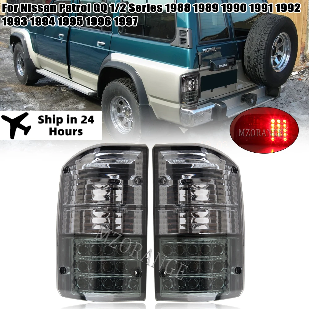 

Gray LED Rear Brake Lamp Tail Light For Nissan Patrol GQ 1/2 Series 1988-1997 Warning Turn Signal Taillight Car Parts