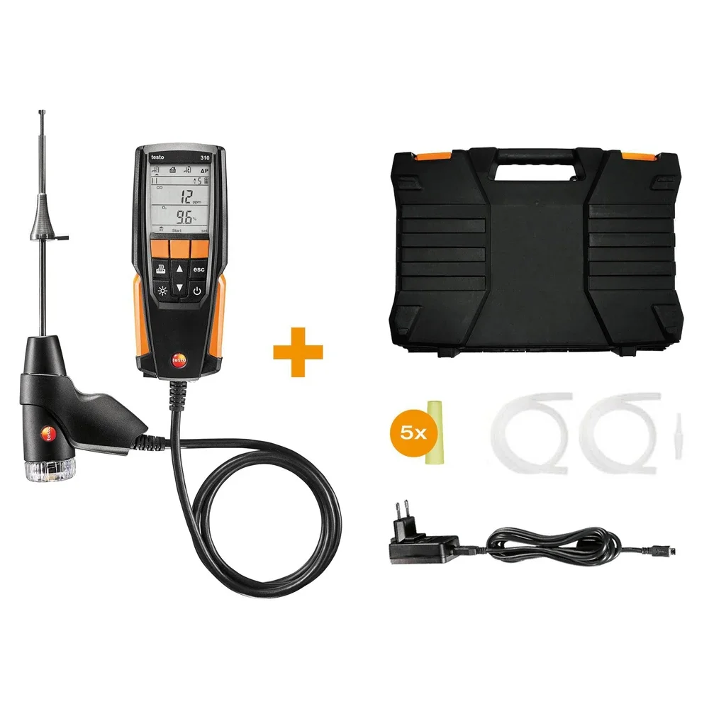 New Testo 310 Entry Level Flue Gas Analyzer 0563 3100 Oxygen Carbon Monoxide Flue Gas And Ambient Temperature Meter