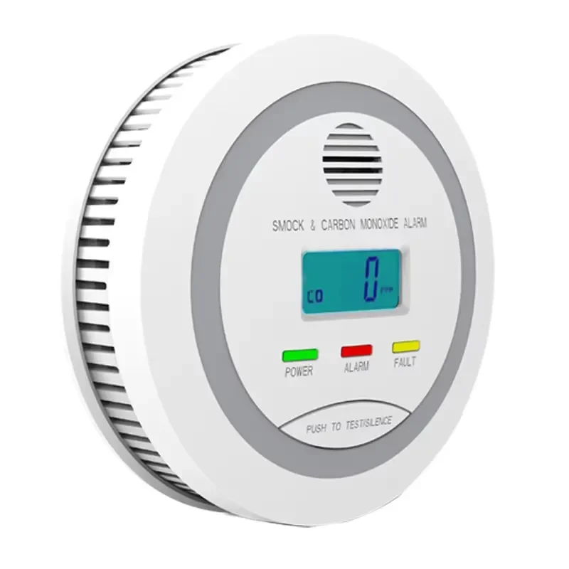 Smoke and carbon monoxide detector two-in-one combination alarm with sound and light alarm function, high-precision model
