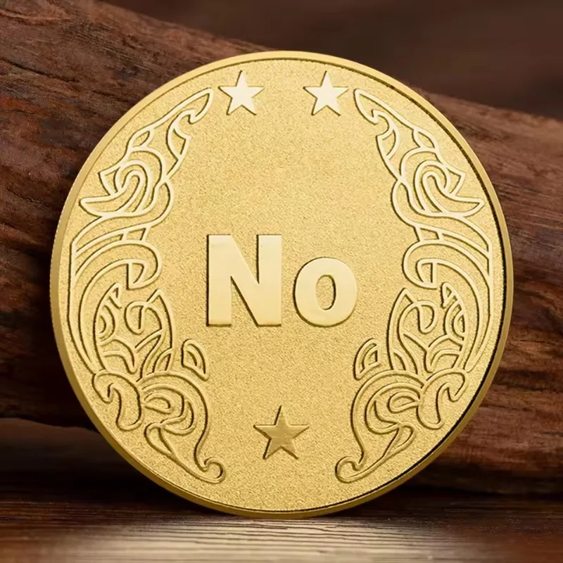 Gold Plated Yes or No Prediction Decision Souvenir Coin Ouija Gothic Collectible Coins Creative Gift
