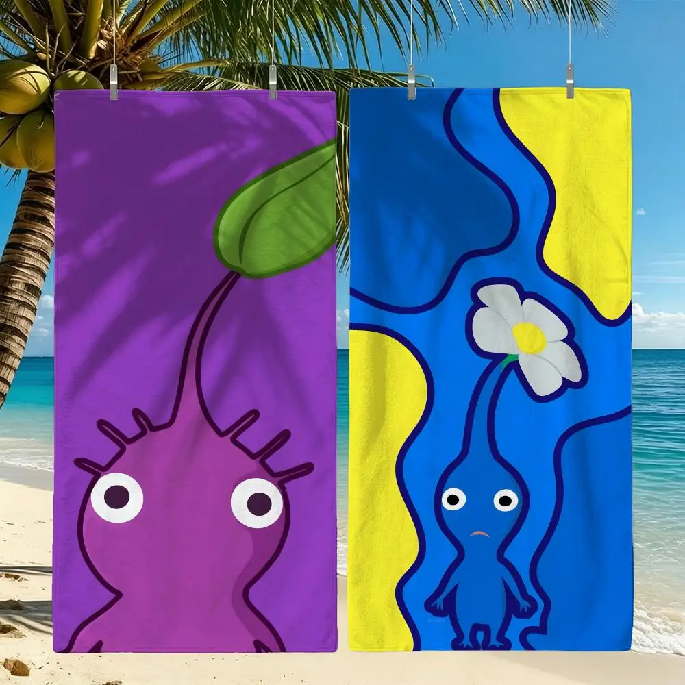 Game P-Pikmin Towel Towel Beach Towel Oversized Quick Dry Towel Absorbent Soft Swim BeachTowels for Men Women