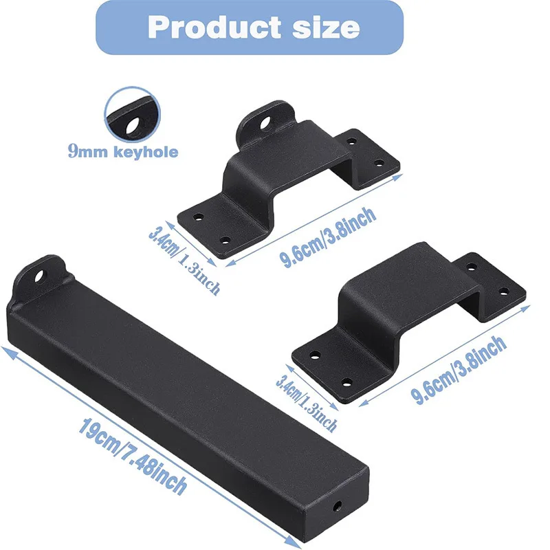 Heavy Duty Door Latch Bracket Sliding Safety Bolt Adjustable Gate Latch With Padlock Hole For Wooden Garden Fence