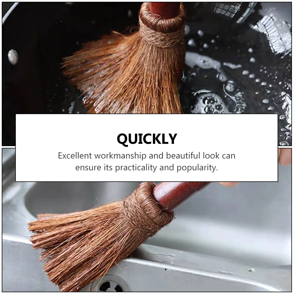 Coir Pan Brush Cleaning Washing Wok Kitchen Pot Sponge Manual Coconut Fiber Multi-purpose