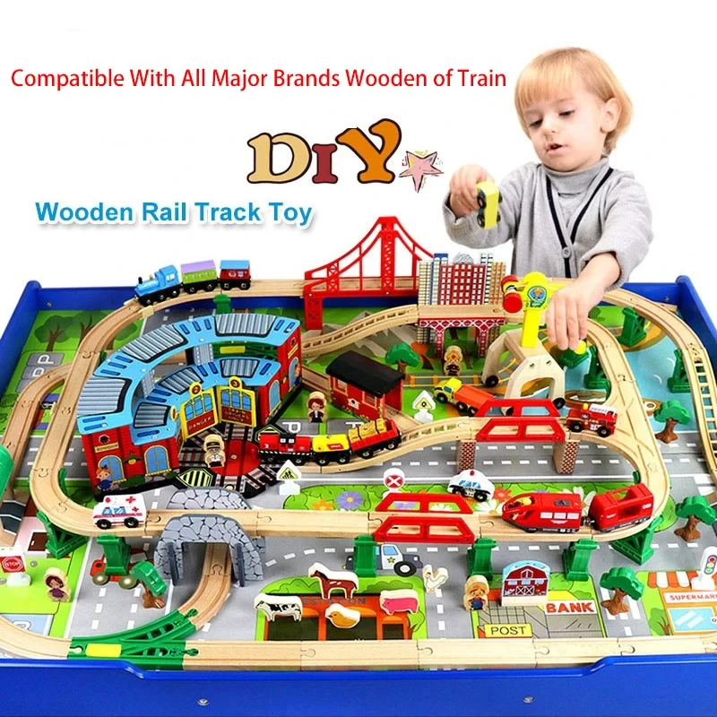 Magnetic Wood Train Toys Wooden Train Accessories Anime James Locomotive Model Car Toy for All Brands Tracks Kid Christmas Gifts