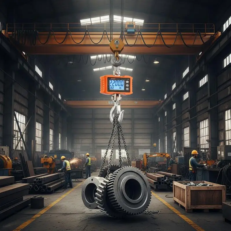 Balance industrielle suspendue 1000 kg, balance de chantier numérique avec télécommande, boîtier en aluminium, écran LCD, pour le bâtiment, les usines et les exploitations agricoles