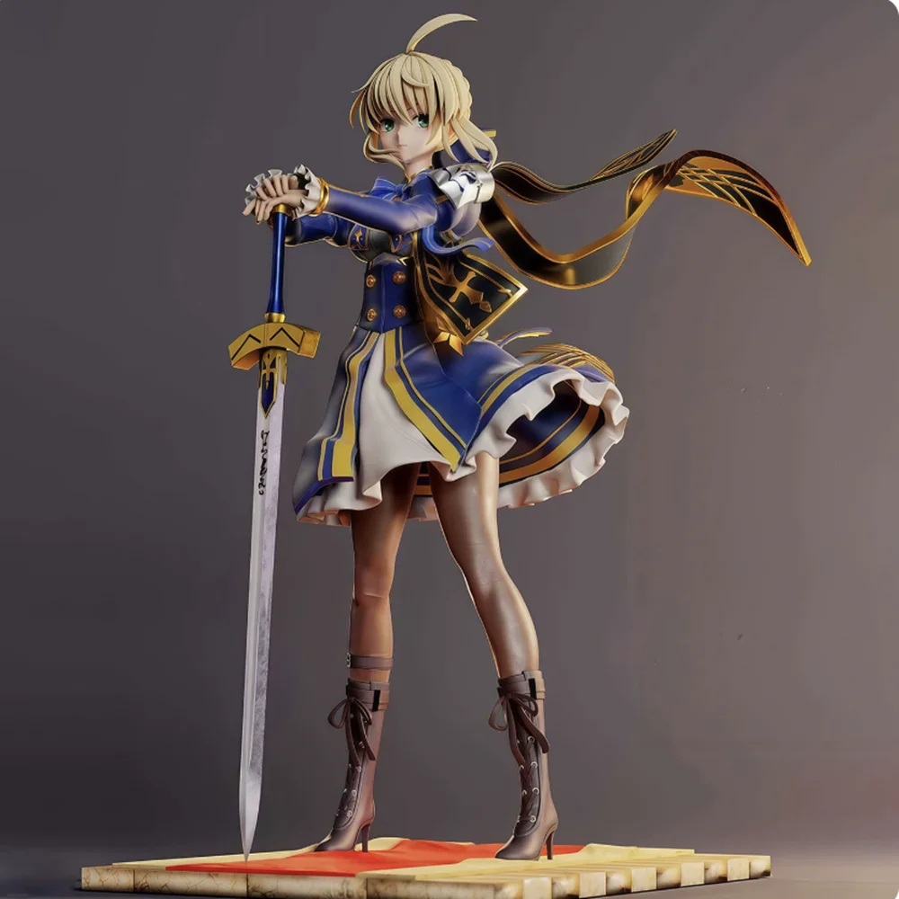 Figurine Anime Fate Stay Night Artoria Pendragon Saber, Épée Sacrée Excalibur, Belle Fille, Modèle en PVC, Jouet de Collection, Décoration