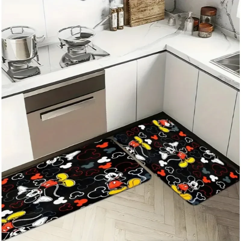 

Кухонный напольный коврик с Микки и Минни для гостиной, спальни и коридора, красочный дизайн с Микки Маусом, кухонный защитный ковер для пола