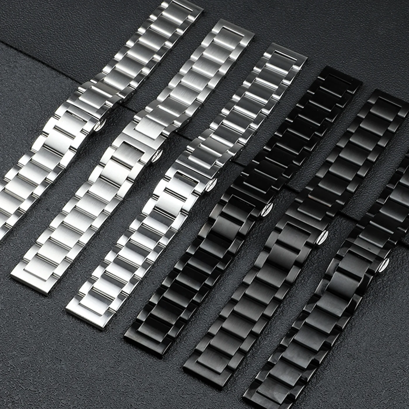 Massives Edelstahl-Uhrenarmband für Hamilton Khaki Jazz Field Seiko Butterfly-Verschluss Herrenarmband Metallarmband 18 20 22 mm