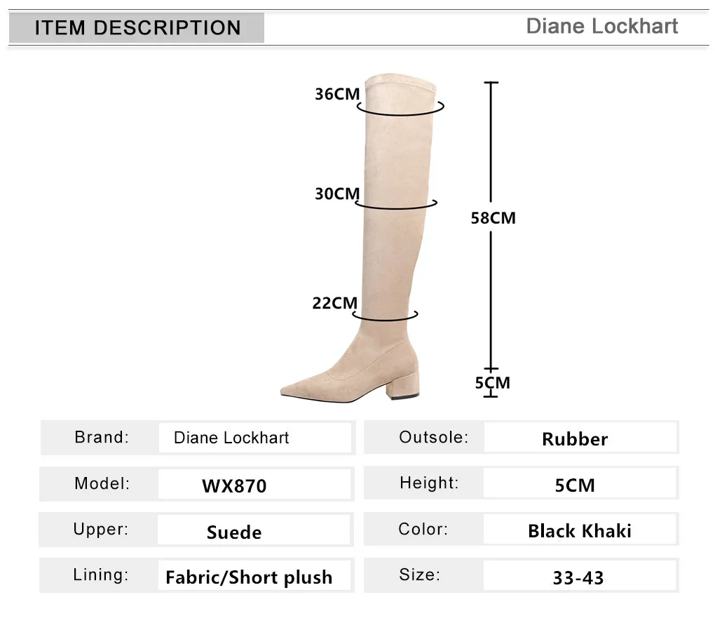 2024Sexy High heels Over The Knee Boots Women Stretch Thigh High Boots Ladies Autumn Winter Kid suede Thick Heel Long Boots Shoe