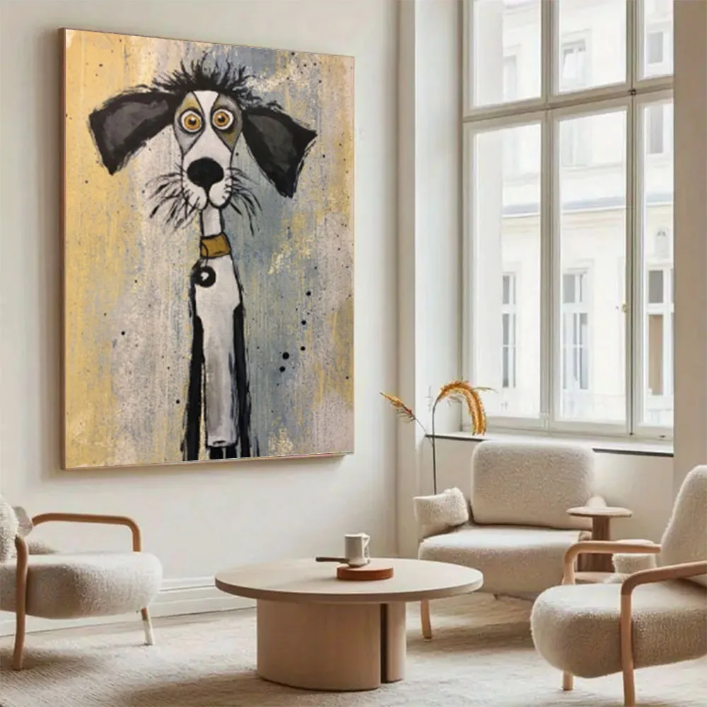 

Hand-Painted Abstract Colorful Animal Oil Painting Franz Mark Fox Canvas Photo Tiger Art Poster Mural Modern Decorative Picture