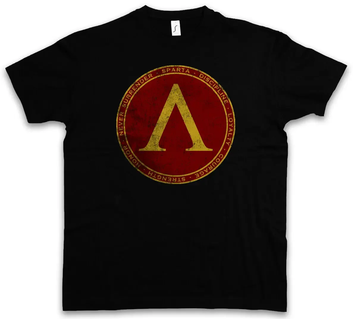 

300 Spartians Leonidas Discipline loyalty Shield Symbol T Shirt. Short Sleeve 100% Cotton Casual T-shirts Loose Top Size S-3XL