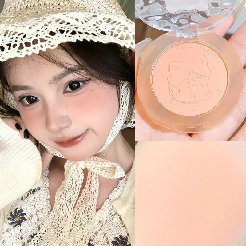 XIXI Palette di fard monocolore di lunga durata facile da colorare guance Swell Natural Peach Blush Eyeshadow Maquillage Rose